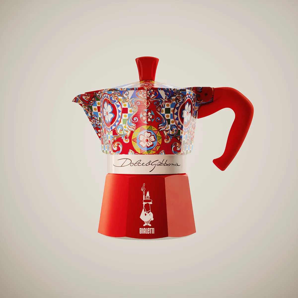 Bialetti x Dolce & Gabbana Mokkakanne, Sicilian cart, 3 Tassen Bialetti
