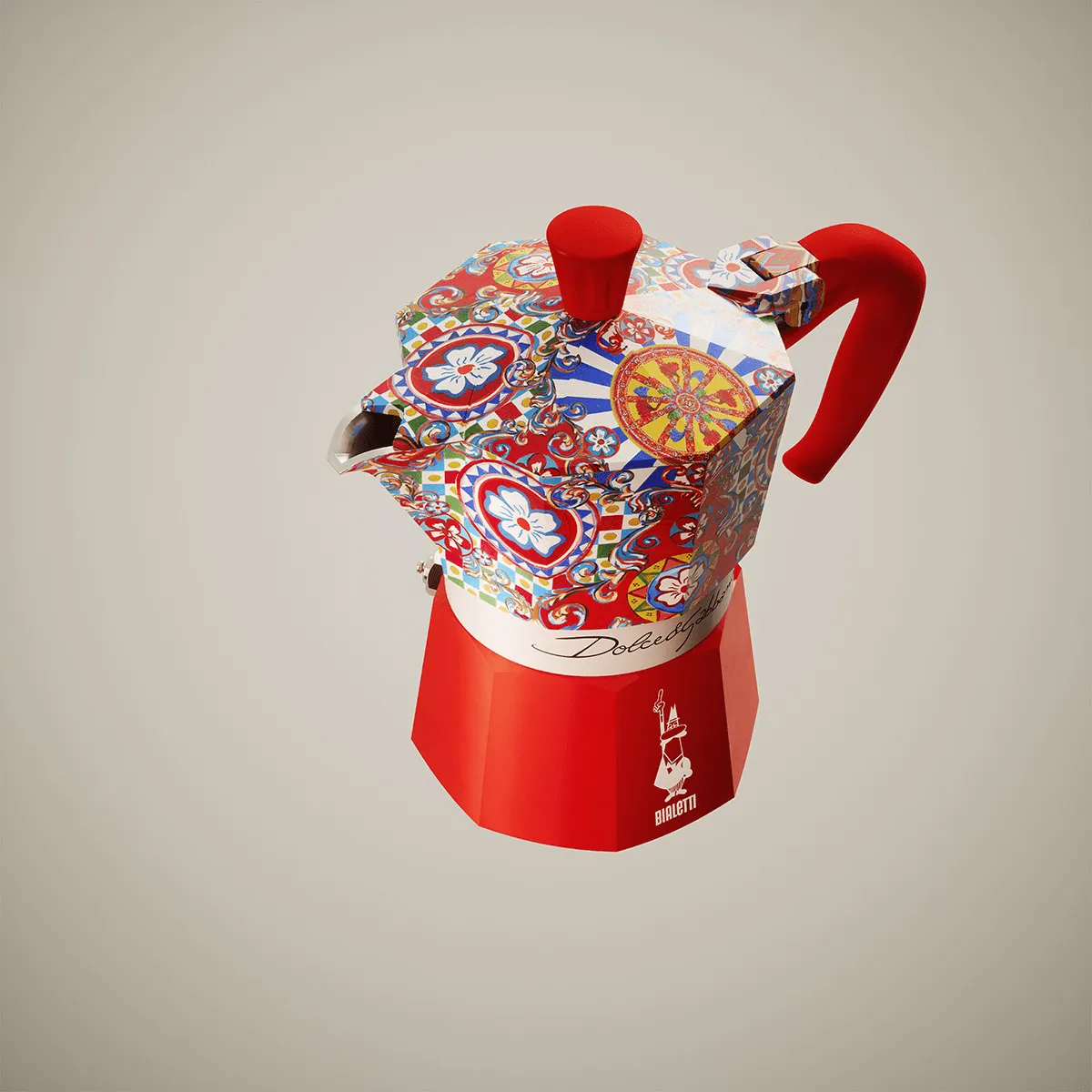 Bialetti x Dolce & Gabbana Mokkakanne, Sicilian cart, 3 Tassen Bialetti