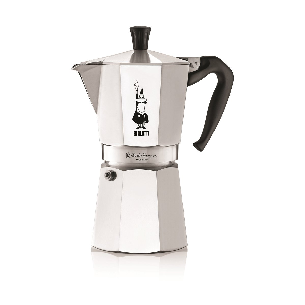 Bialetti Moka Kaffeemaschine 9 Tassen Silber