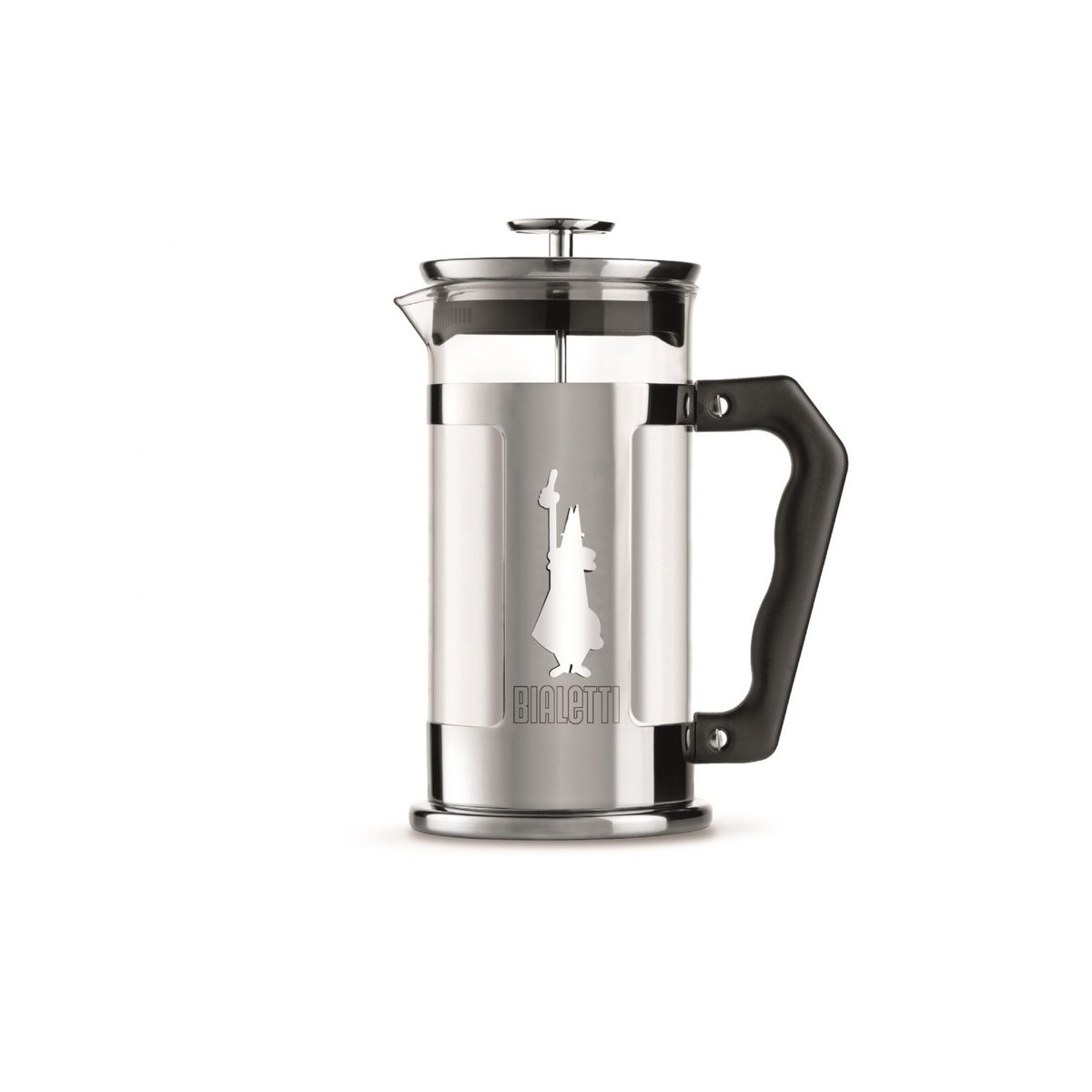 Bialetti Preziosa Stempelkanne 3 Tassen Silber-Schwarz