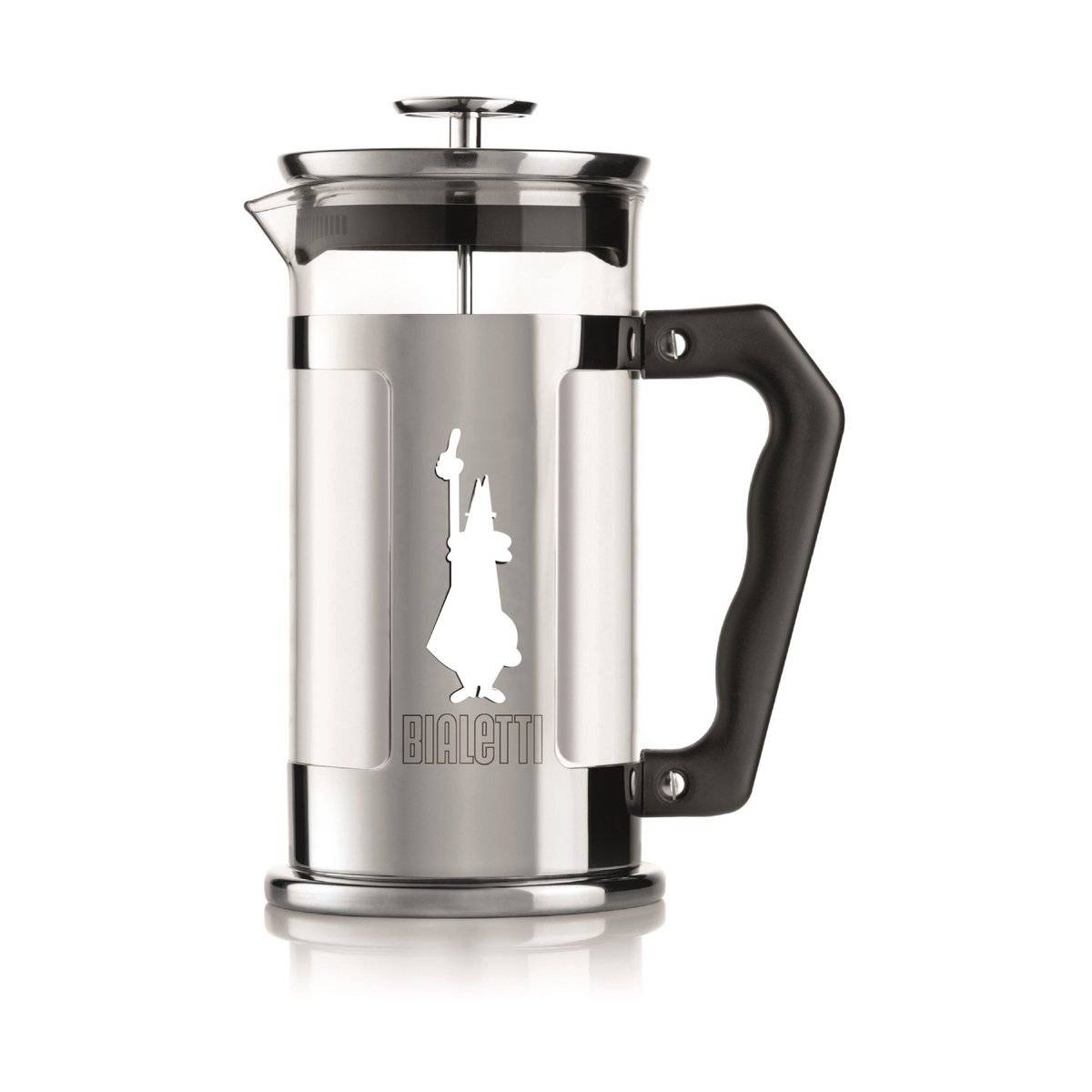 Bialetti Preziosa Stempelkanne 8 Tassen Silber-Schwarz