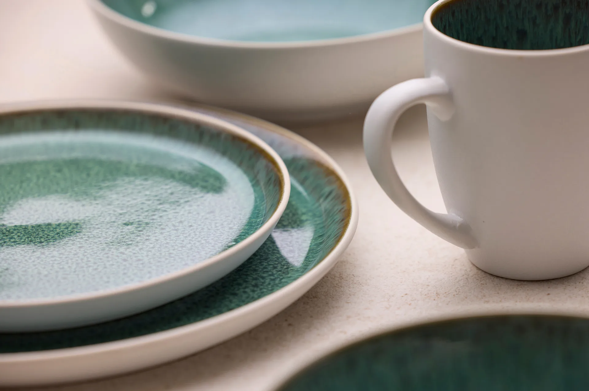 Bitz Becher Gastro 30 cl, Weiß-Grün Bitz