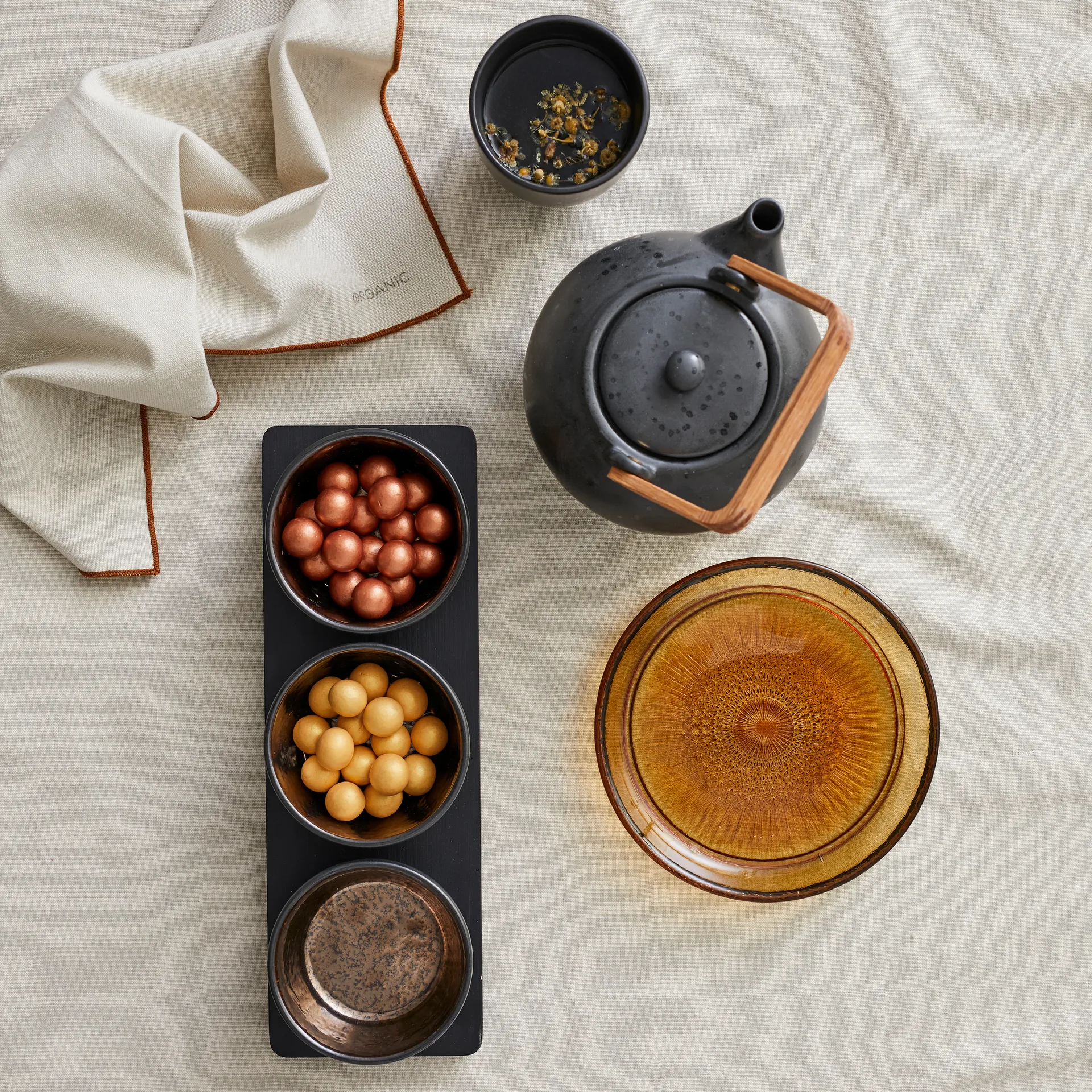 Bitz Cabaret 4 Teile, Schwarz-bronze Bitz