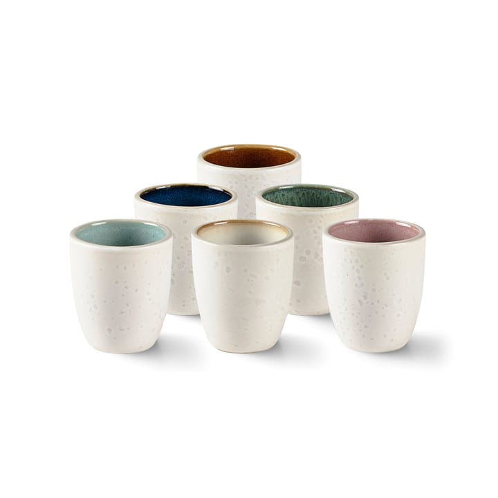 Bitz Espressotasse 6er Pack, Matt cremeweiß Bitz