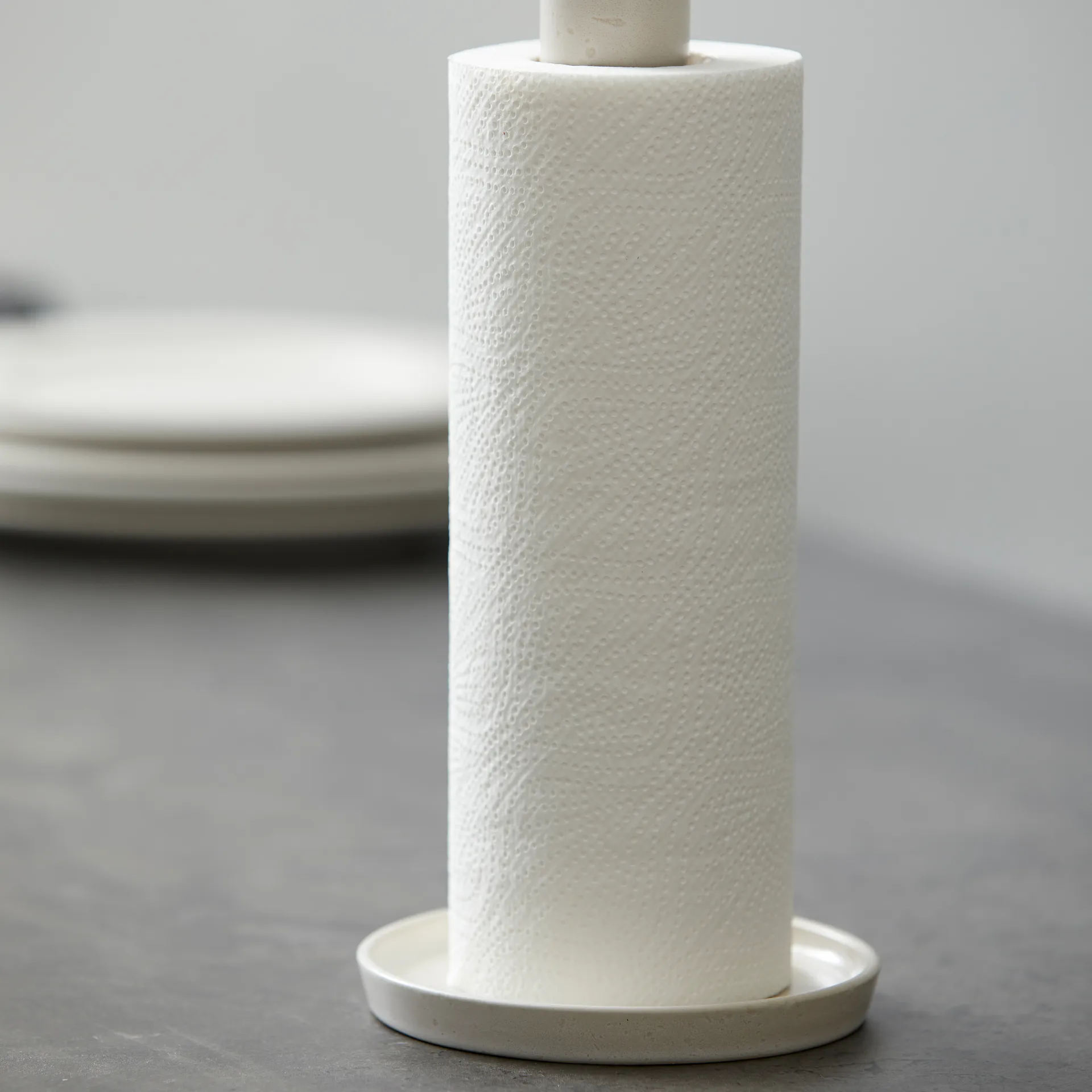 Bitz Küchenpapierhalter matt, Matt cremeweiß Bitz