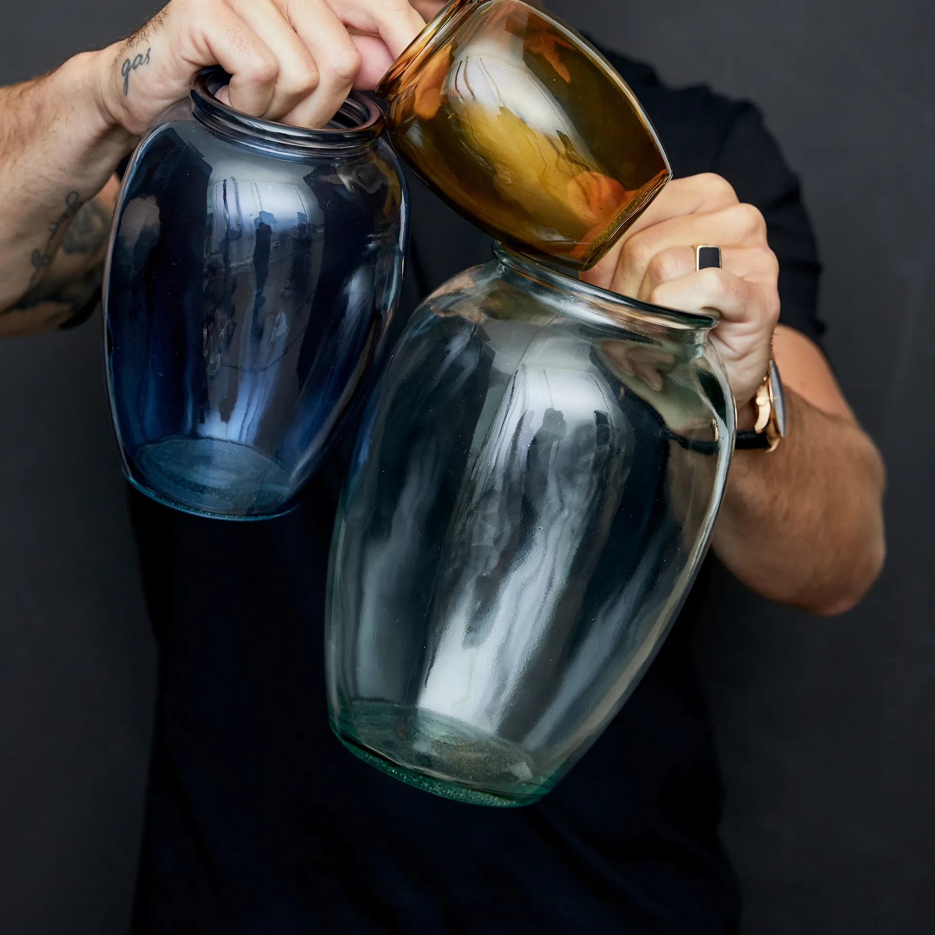 Bitz kusintha Vase 25cm, Grün Bitz