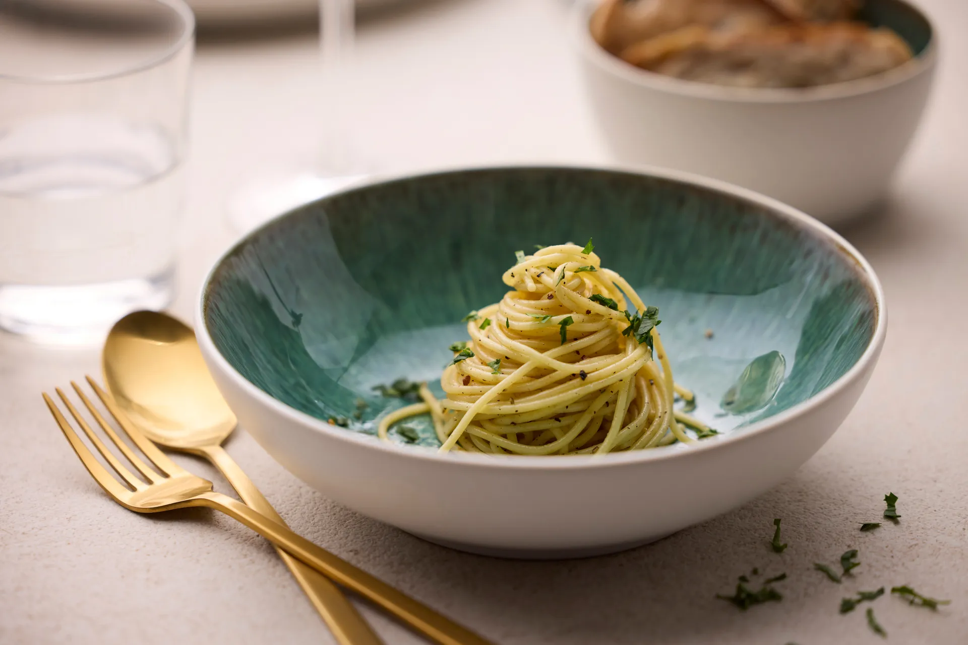 Bitz Pastaschale Gastro Ø20 cm, Weiß-Grün Bitz