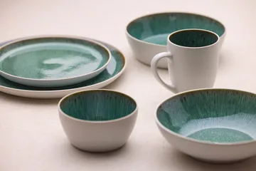 Bitz Schale Gastro Ø12 cm - Weiß-Grün - Bitz