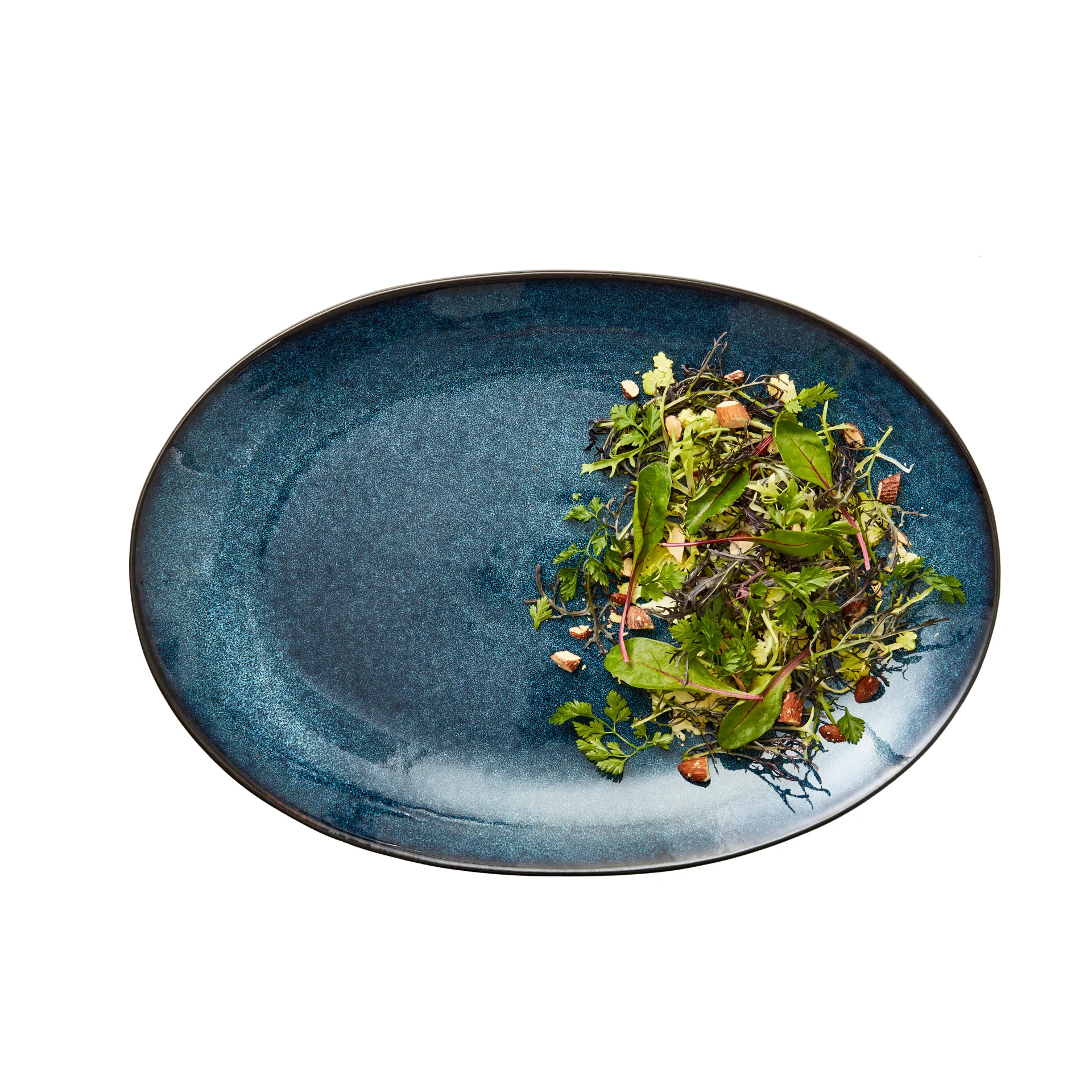 Bitz Schale oval 25x36 cm, Schwarz-dunkelblau Bitz