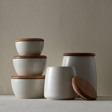 Bitz Schalenset 3er Pack mit Deckel matt - Matt cremeweiß - Bitz