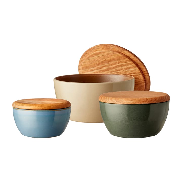 Bitz Schalenset mit Deckel, Multi-wood Bitz