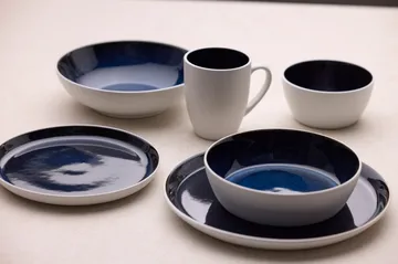 Bitz Suppenschale Ø 18cm - Weiß-Dunkelblau - Bitz