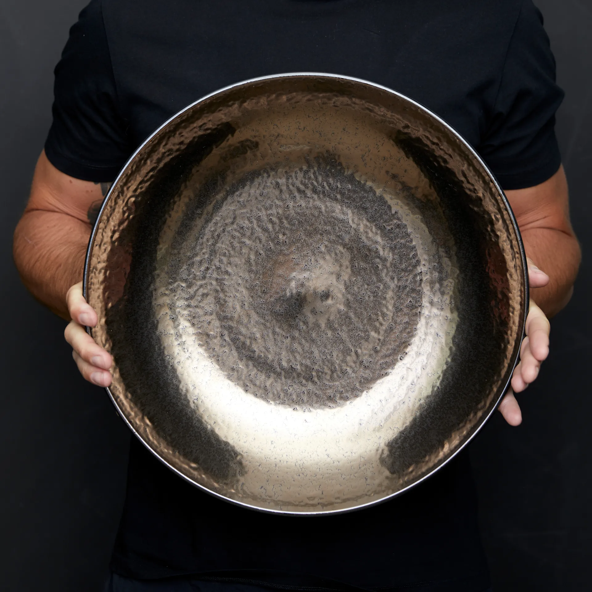 Bitz Teller Ø 40cm schwarz, Schwarz-bronze Bitz