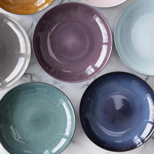 Bitz Teller Ø 40cm schwarz, Schwarz-dunkelblau Bitz