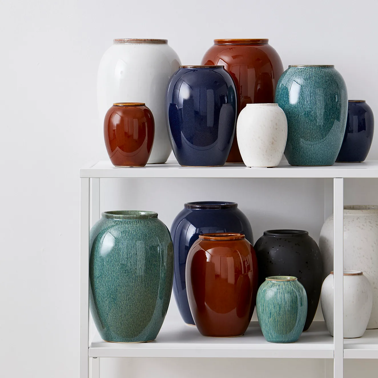 Bitz Vase 25cm, Matt cremeweiß Bitz