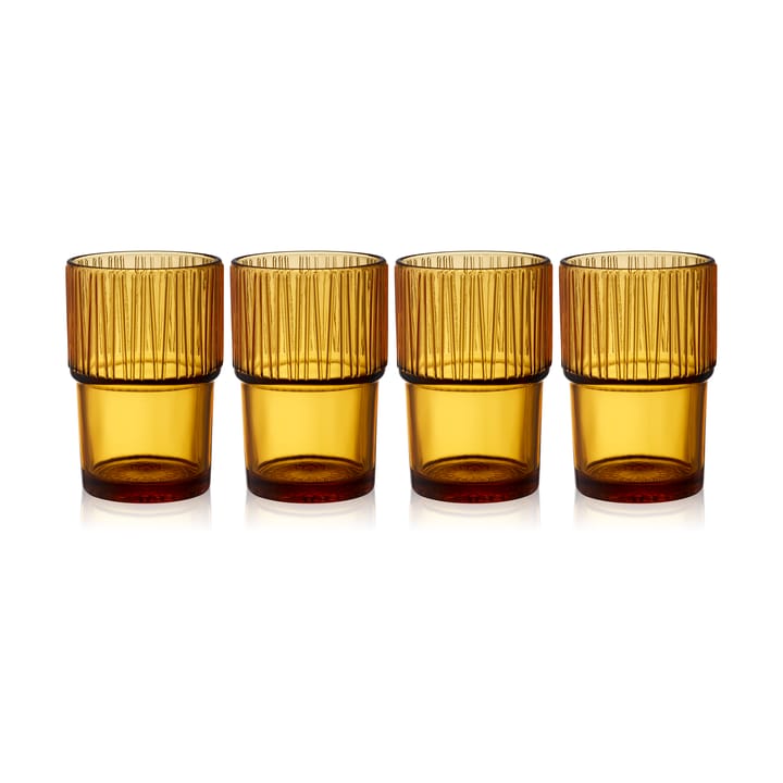 Kusintha Caféglas 38 cl 4er Pack - Amber - Bitz