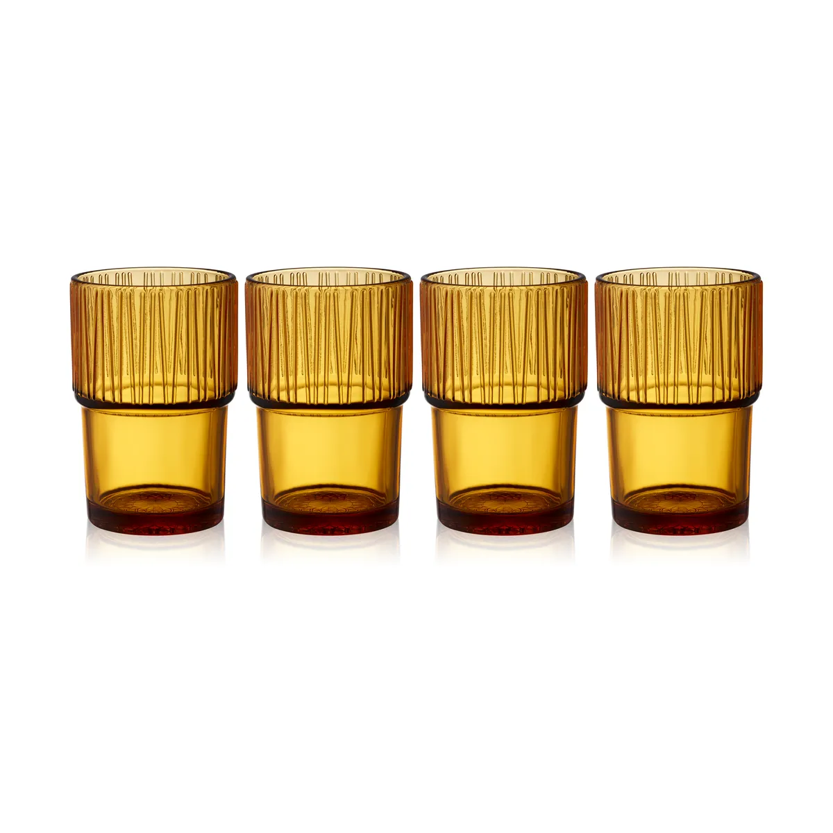 Bitz Kusintha Caféglas 38 cl 4er Pack Amber