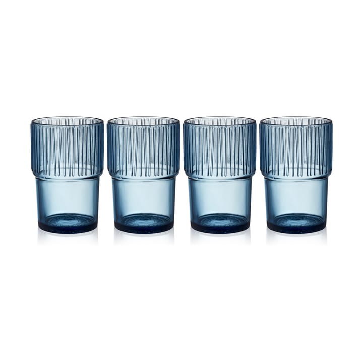 Kusintha Caféglas 38 cl 4er Pack - Blue - Bitz