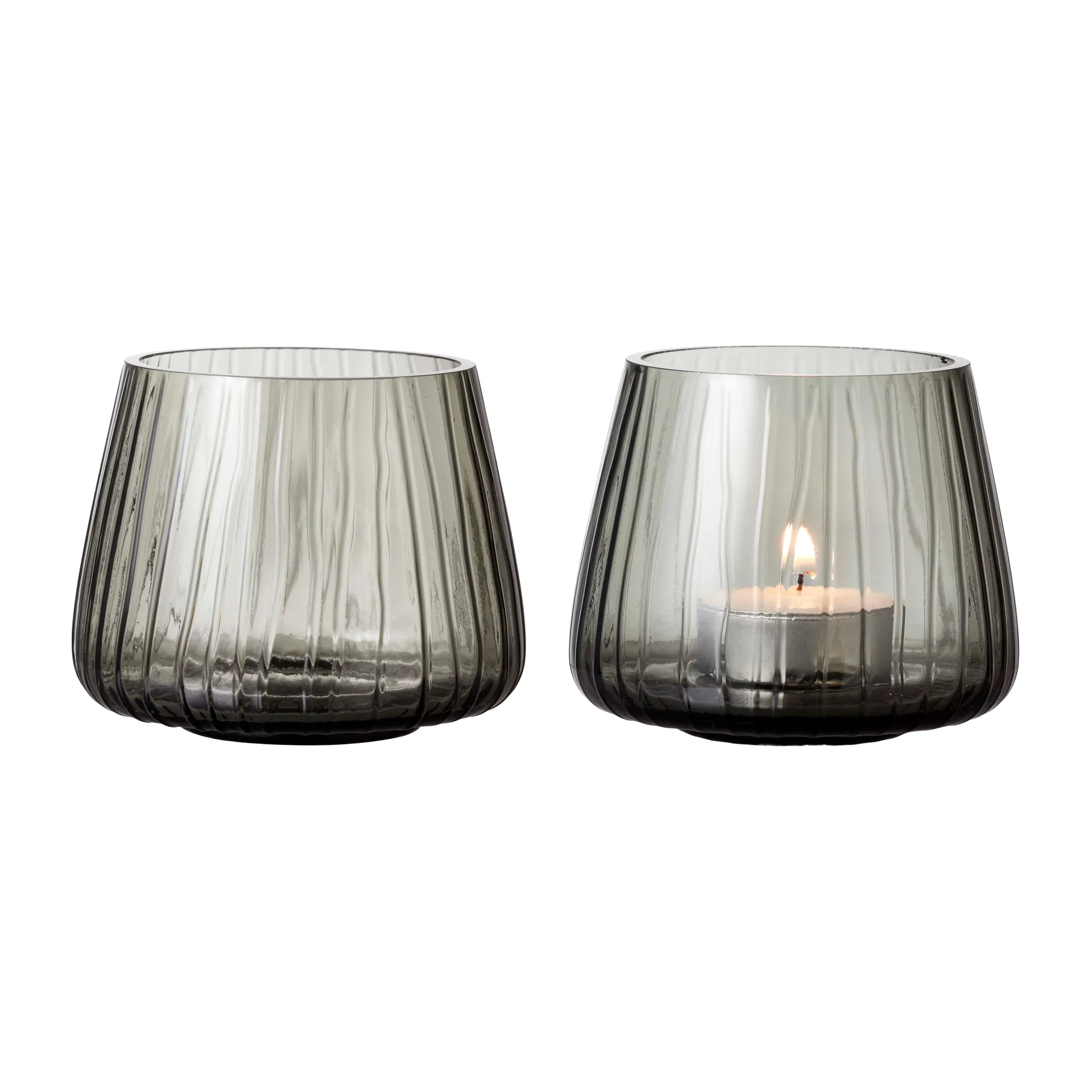Kusintha Teelichtkerzenhalter 7,5cm 2er Pack, Smoke Bitz