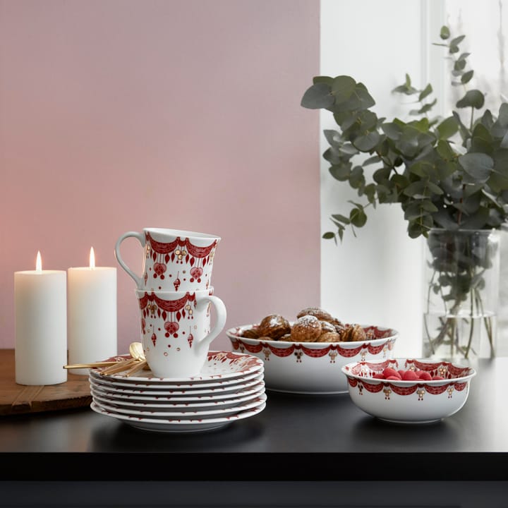 Bjørn Wiinblad Weihnachtsteller Ø 20cm, Rot Bjørn Wiinblad