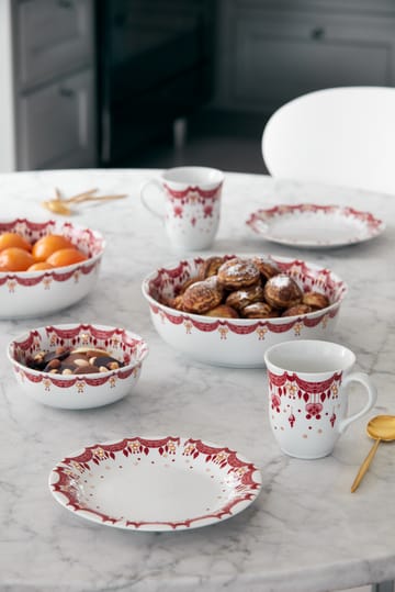 Bjørn Wiinblad Weihnachtsteller Ø 20cm - Rot - Bjørn Wiinblad