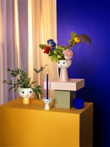 Eva Kerzenständer 9,5cm - Blau - Bjørn Wiinblad