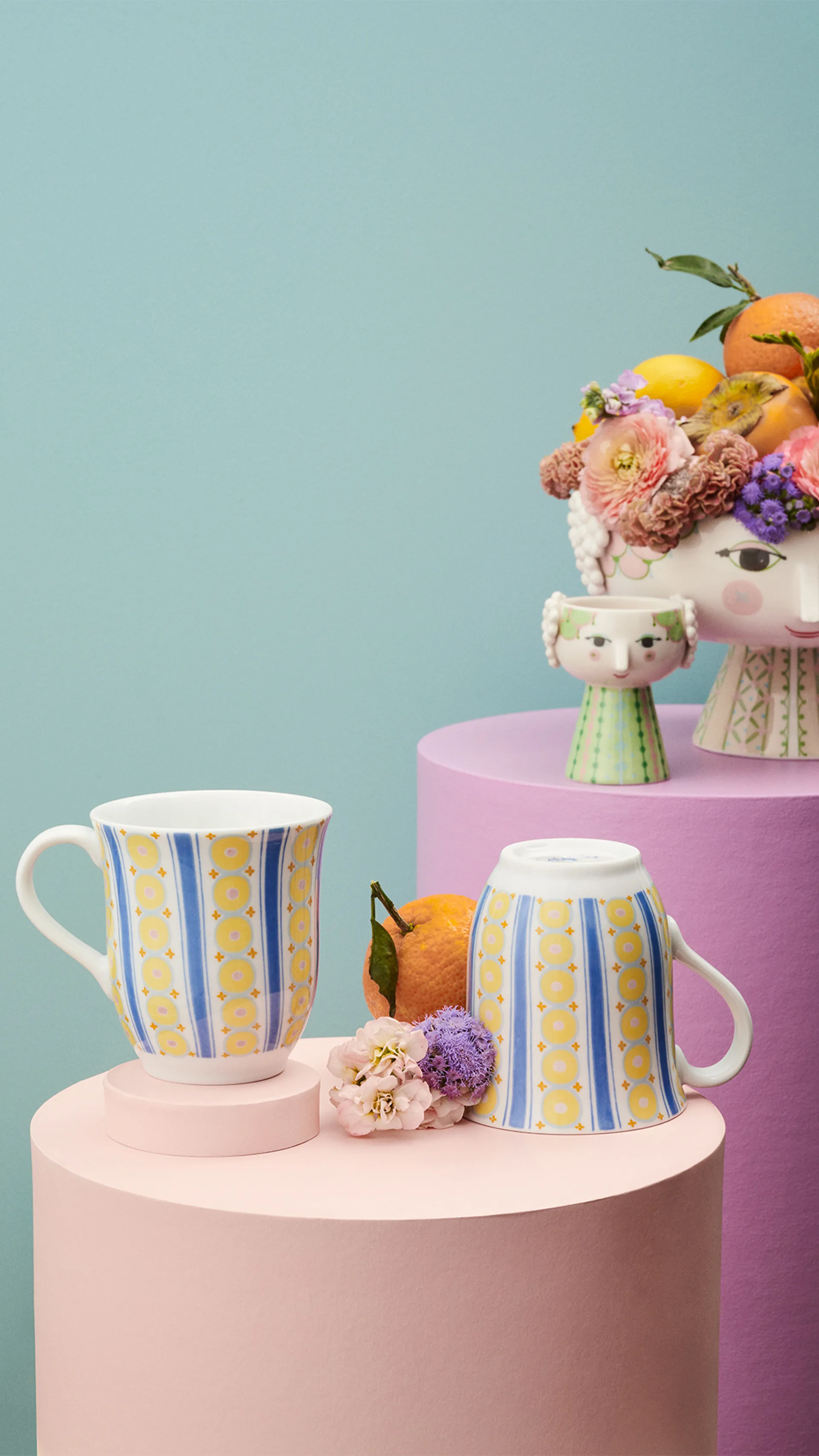 Eva Schale auf Fuß Ø24cm, Rosa Bjørn Wiinblad