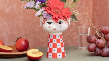 Eva Vase 15cm - Lila-rot - Bjørn Wiinblad