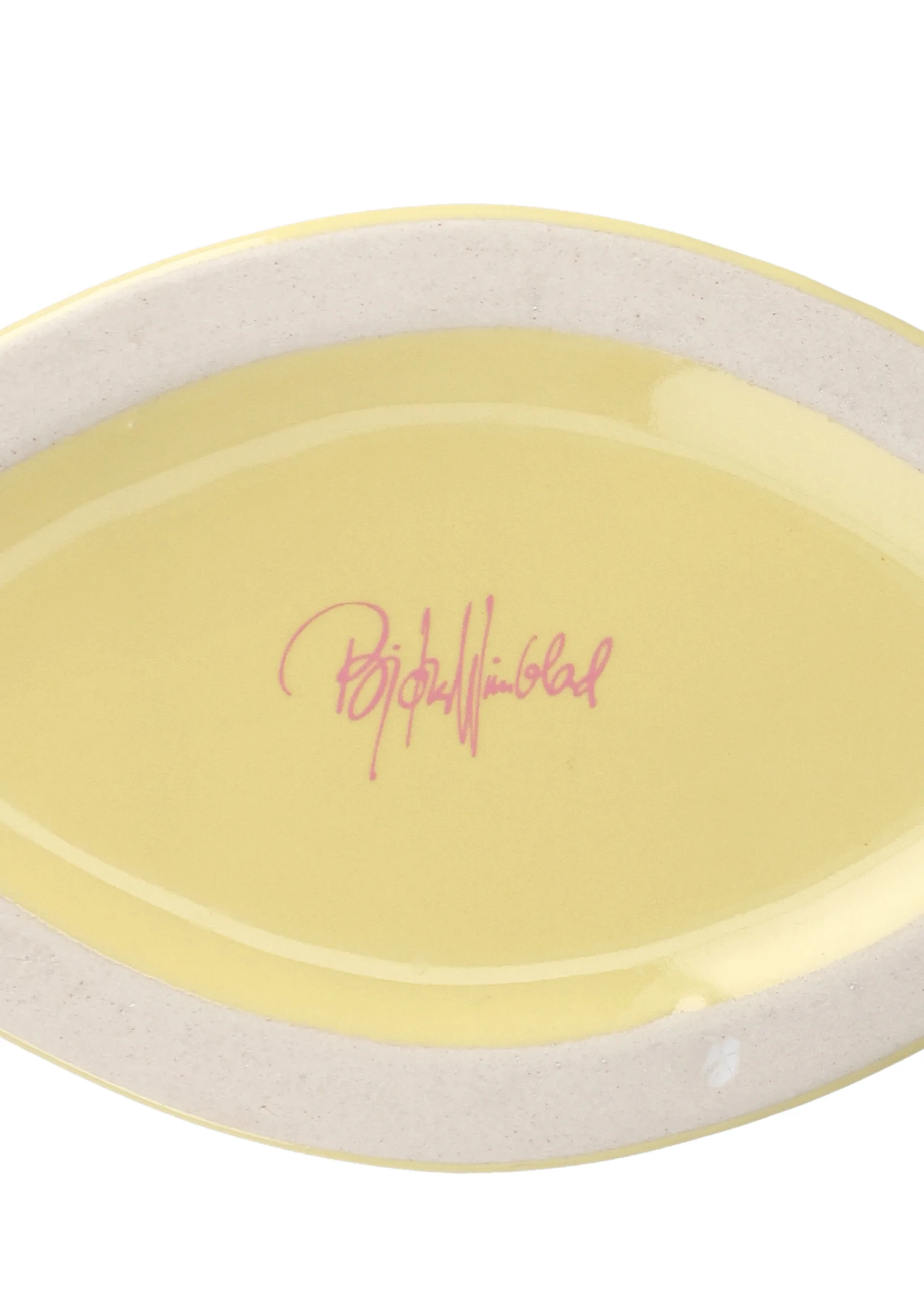 Nina Vase, Gelb-Rosa, 22 cm Bjørn Wiinblad