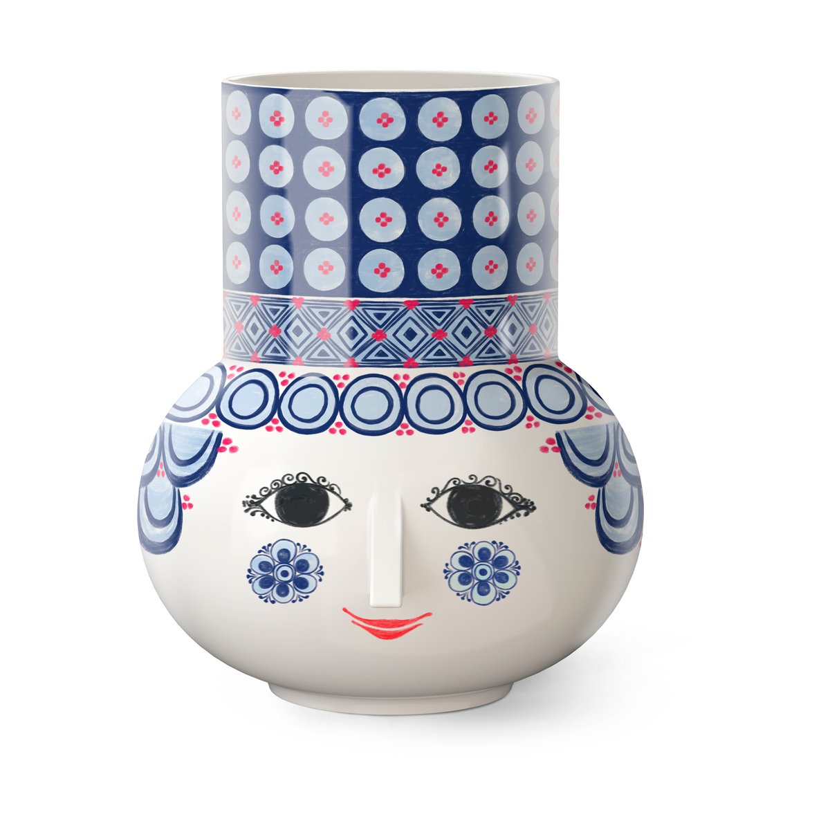 Bjørn Wiinblad Olga Vase 20 cm Blau