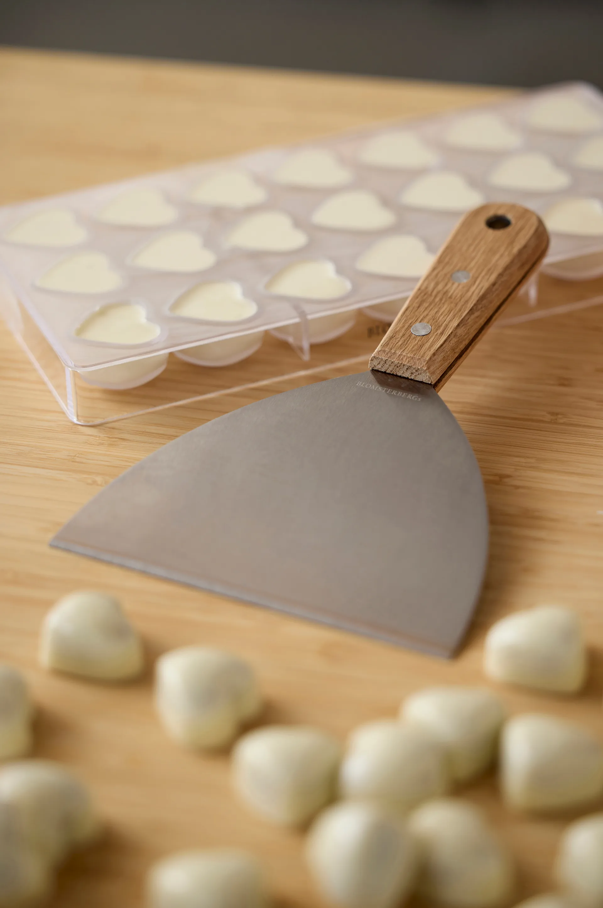 Blomsterbergs Schokoladenschaber, Eiche-Edelstahl Blomsterbergs