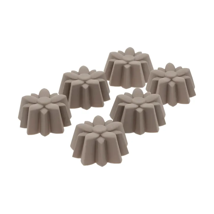Muffinform Silikon 6 Löcher - Blume, Latte - Blomsterbergs