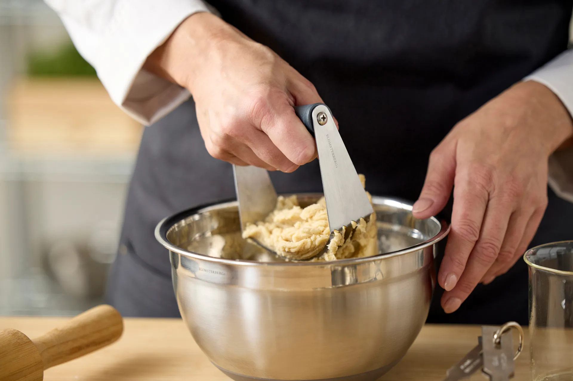Rührschüssel mit Silikonboden latte, 3 Liter Blomsterbergs