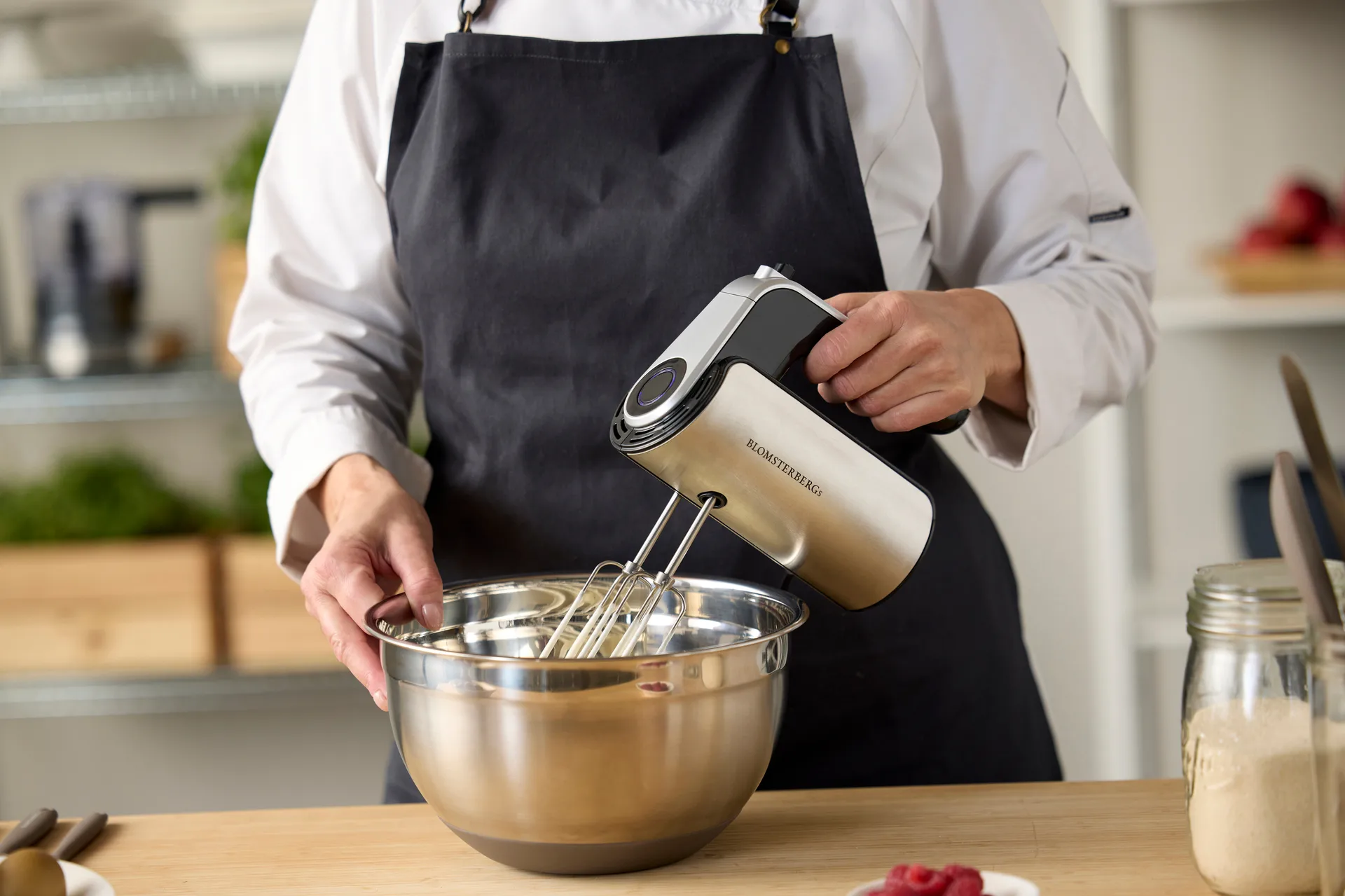 Rührschüssel mit Silikonboden latte, 5 Liter Blomsterbergs