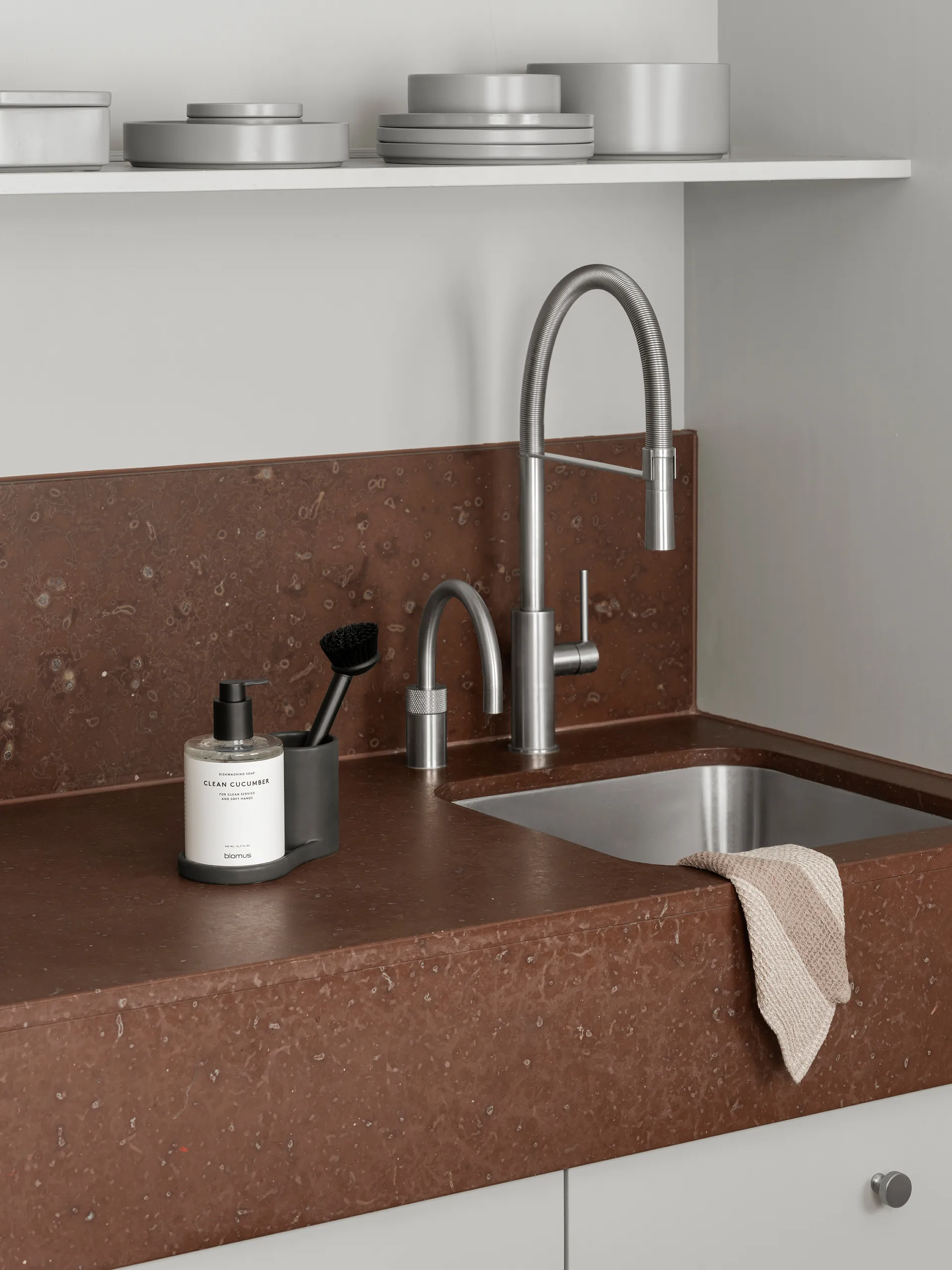 Arja Spülbürste, Schwarz blomus