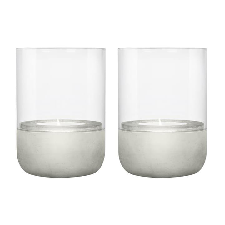 Calma Windlicht Ø7cm 2er Pack, Light grey Blomus