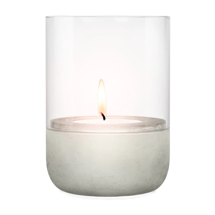 Calma Windlicht mit Teelicht Ø10cm, Light grey blomus