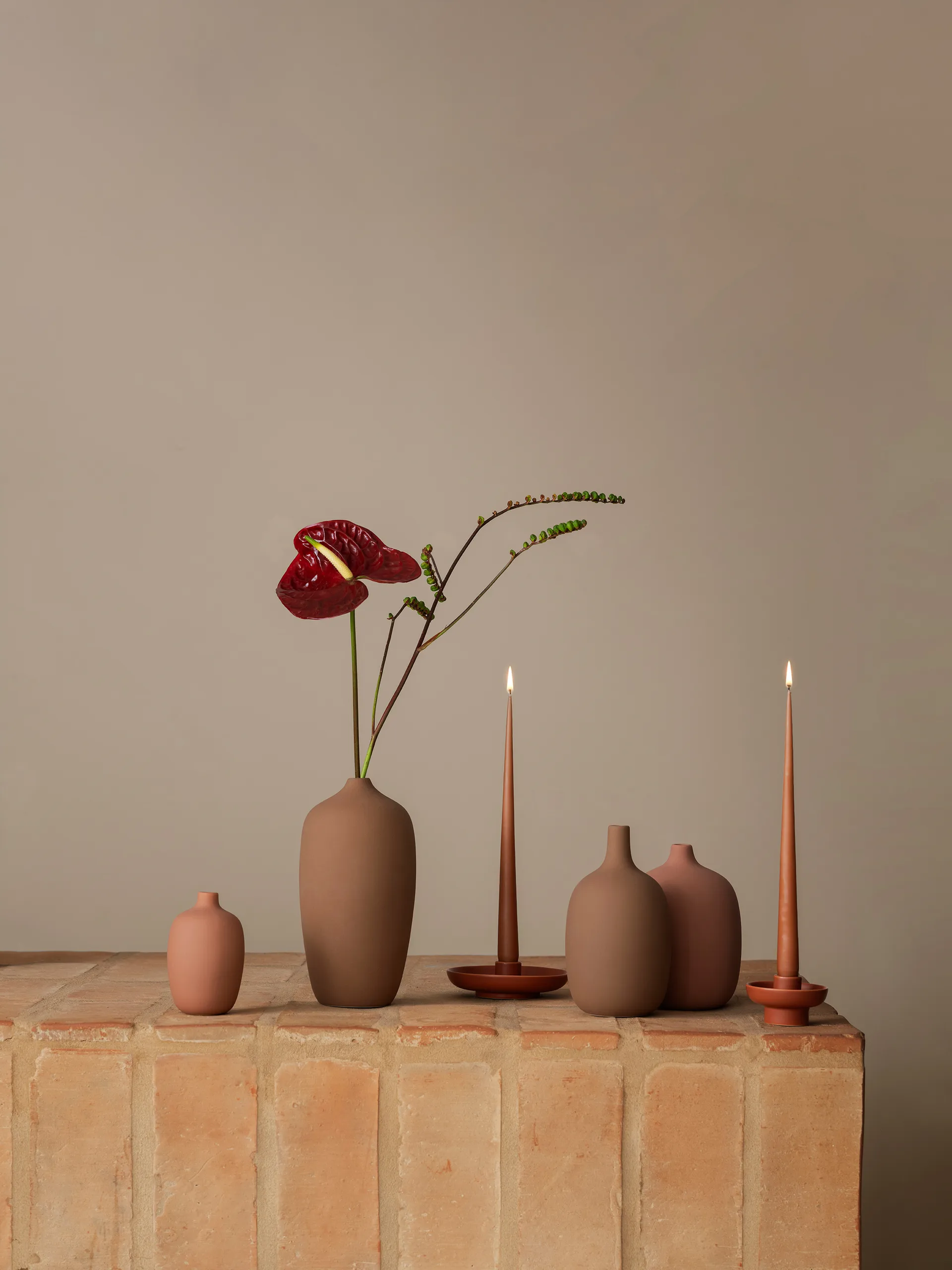 Ceola Vase 21cm, Indian Tan blomus