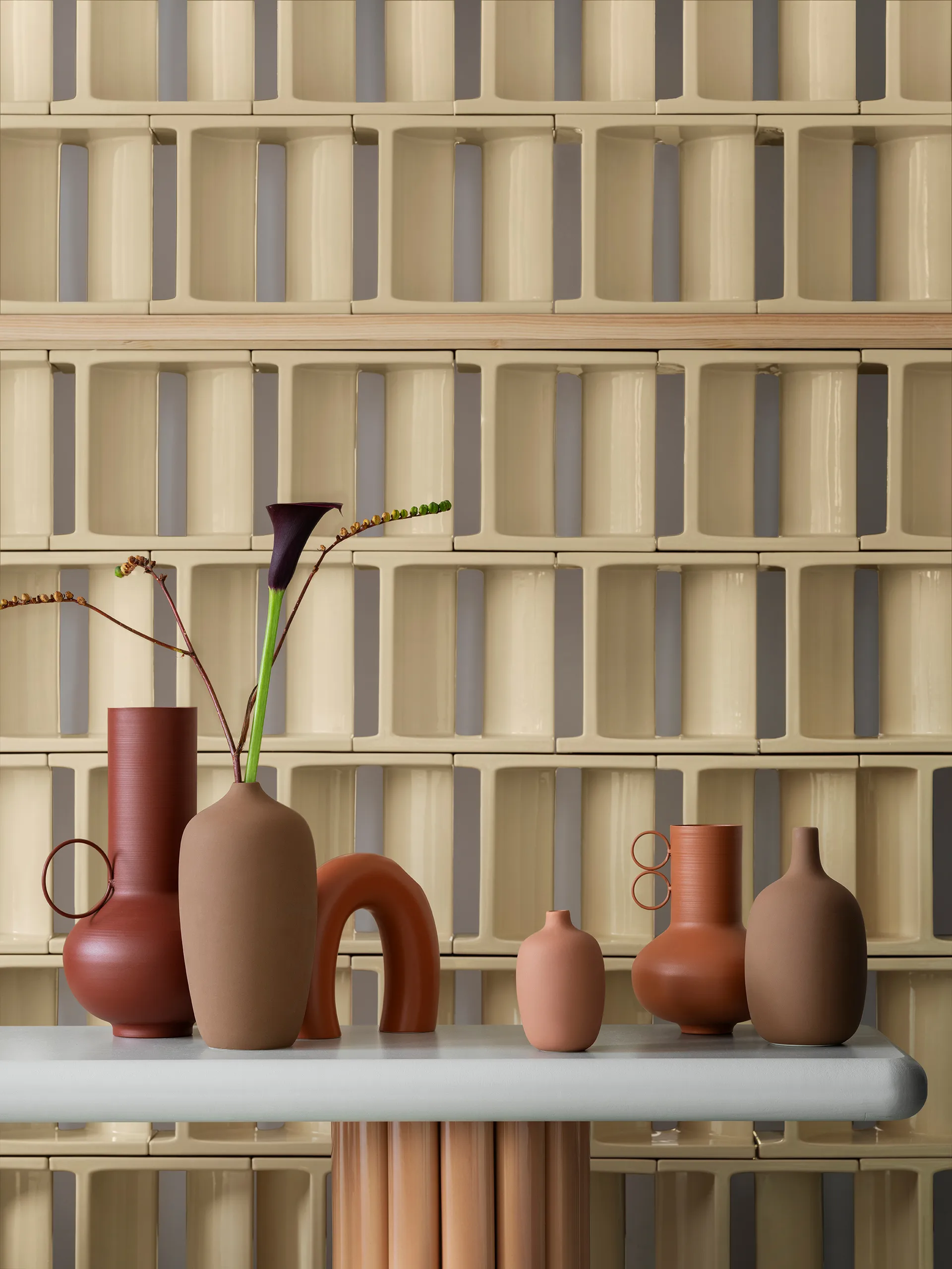 Ceola Vase 21cm, Indian Tan blomus