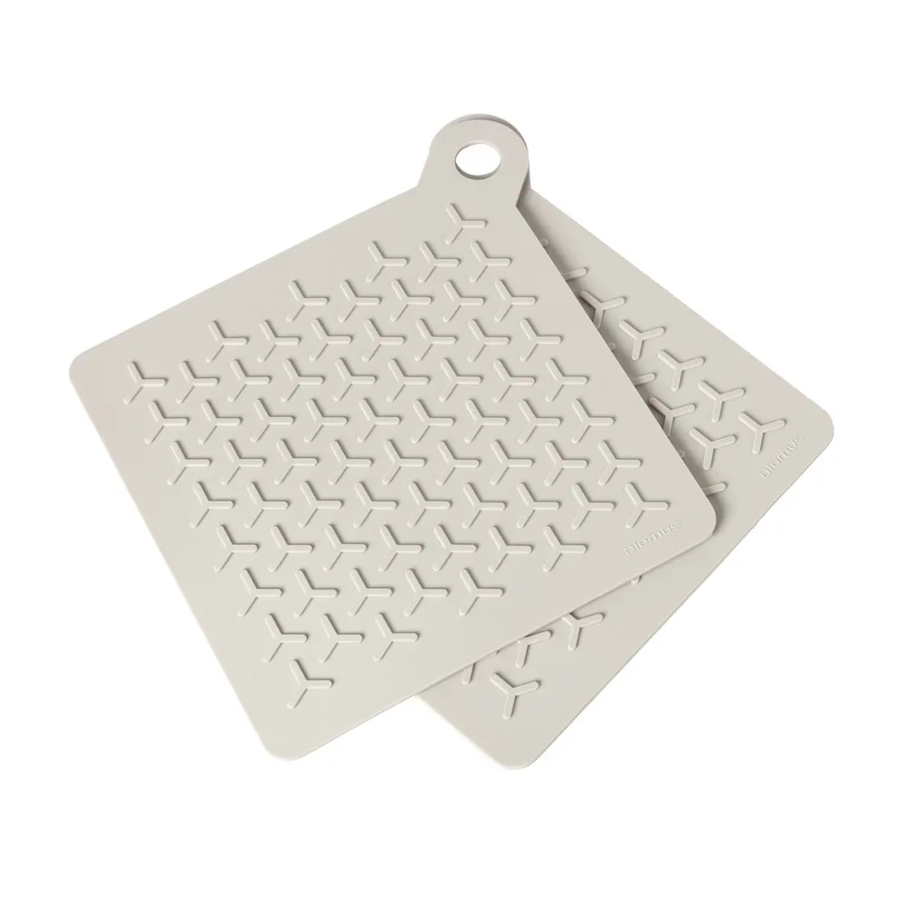 Flip Topflappen 2er Pack, Moonbeam (hellgrau) blomus