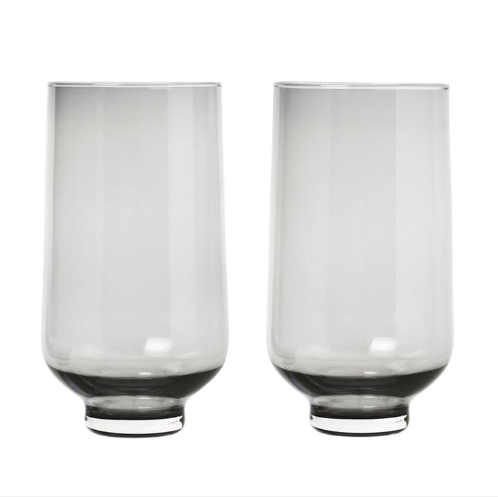 Flow hoch Tumbler-Glas 2er Pack - Smoke - Blomus