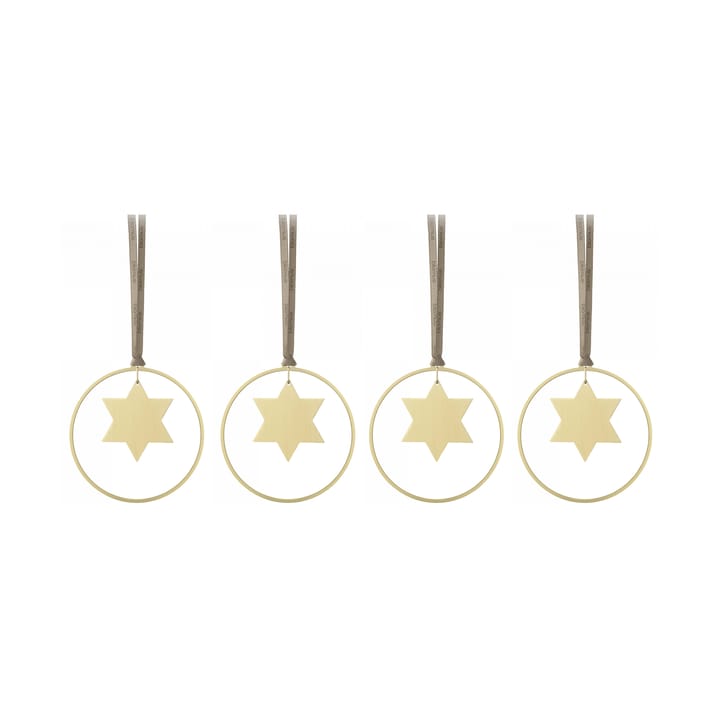 KITAI Weihnachtsanhänger 8,5 cm 4er Pack - Stars - Blomus