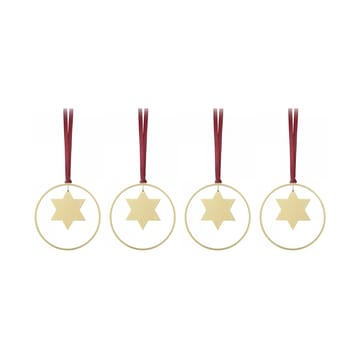 KITAI Weihnachtsanhänger 8,5 cm 4er Pack - Stars - blomus