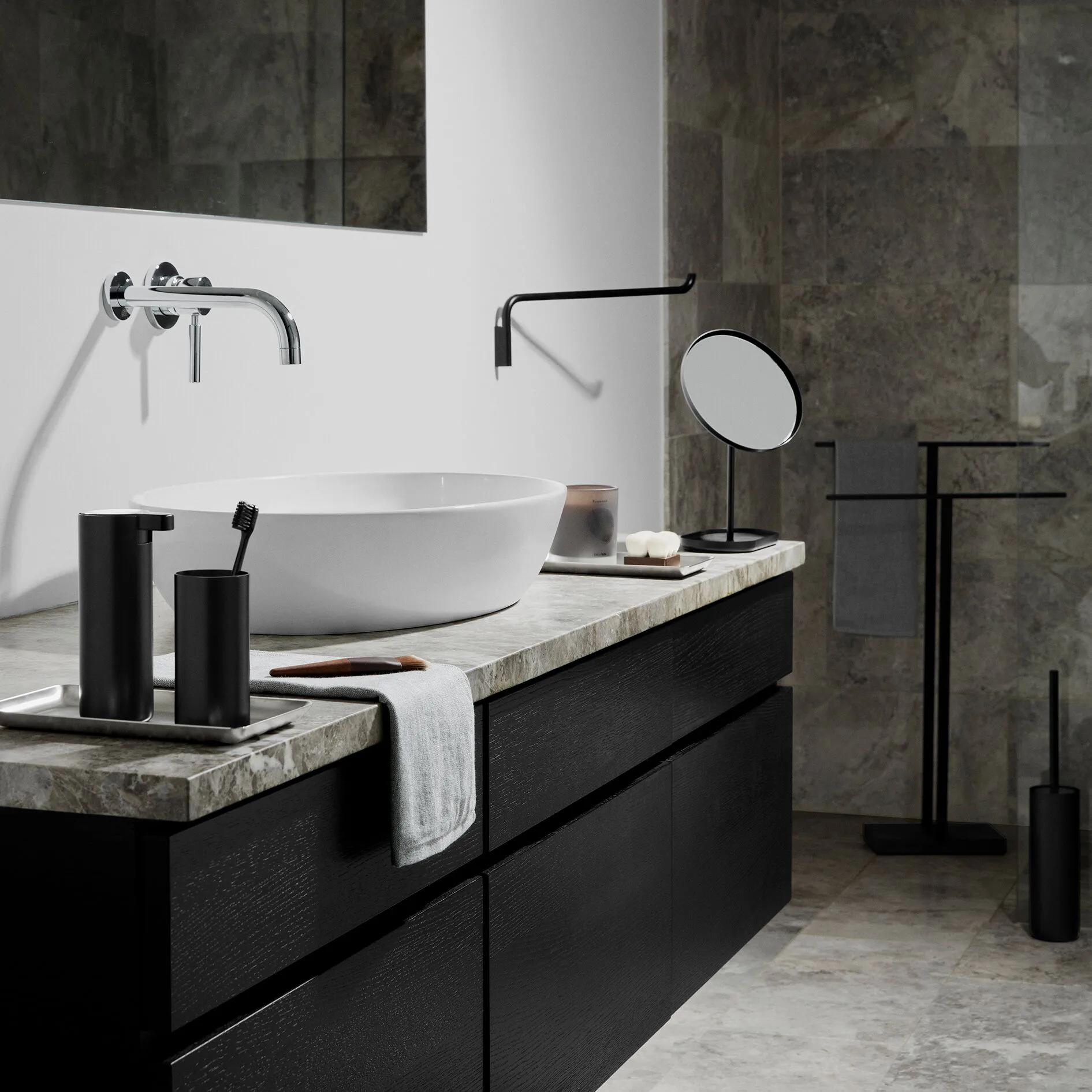 Modo Schminkspiegel, Schwarz blomus