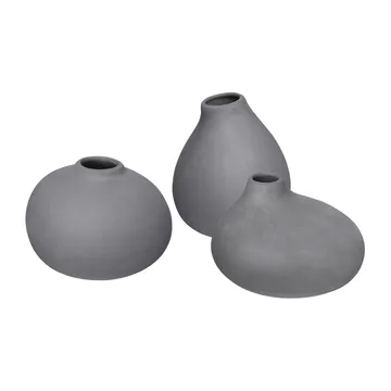 Nona Vase 3er Pack - Pewter - blomus