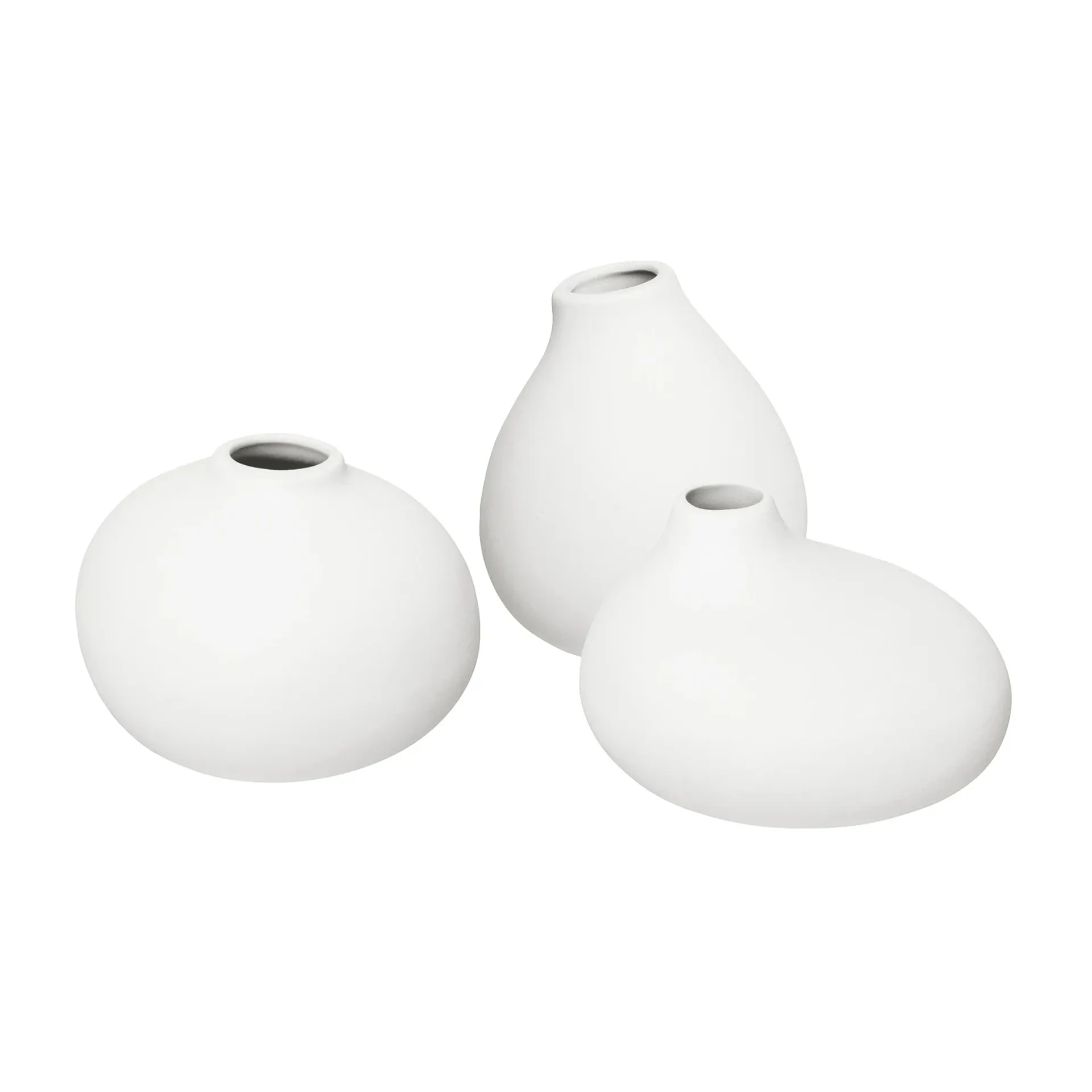 Nona Vase 3er Pack, White blomus