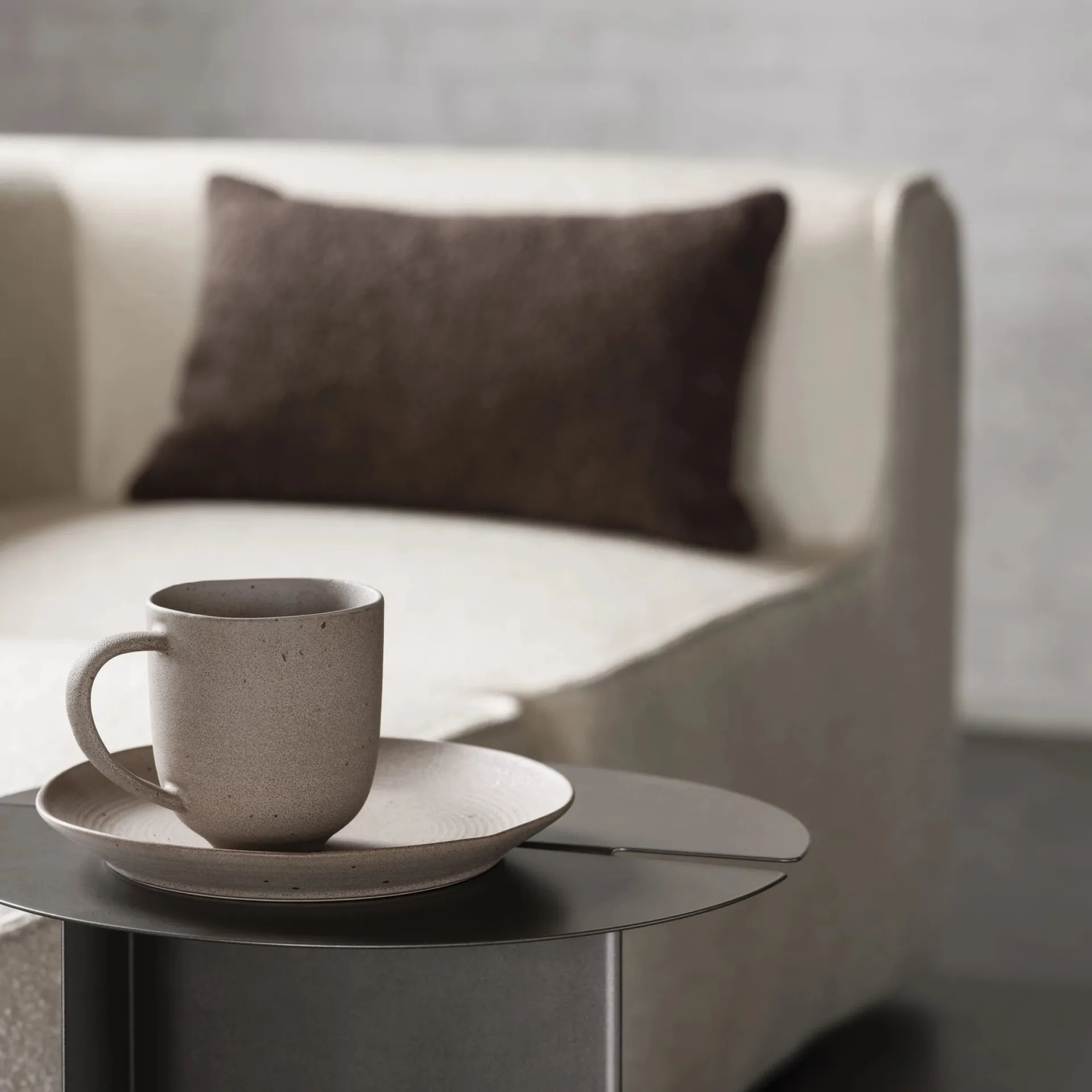 ORU Beistelltisch S Ø35 cm, Burned metal blomus