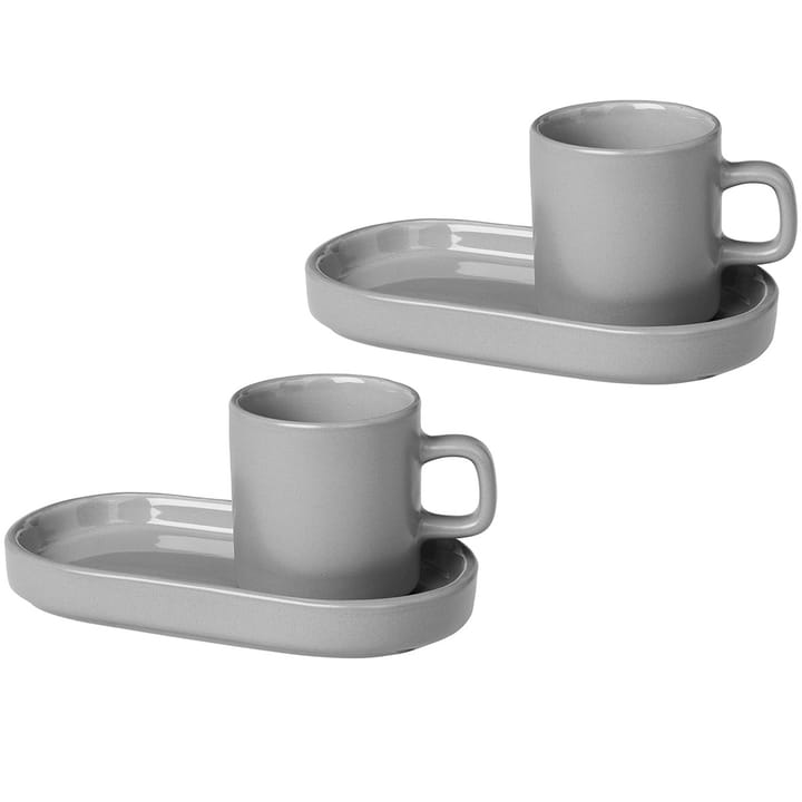 Pilar Espressotasse  2er Pack - Mirage grey - Blomus