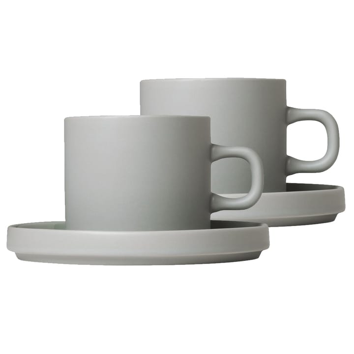 Pilar Kaffeetasse  2er Pack - Mirage grey - Blomus