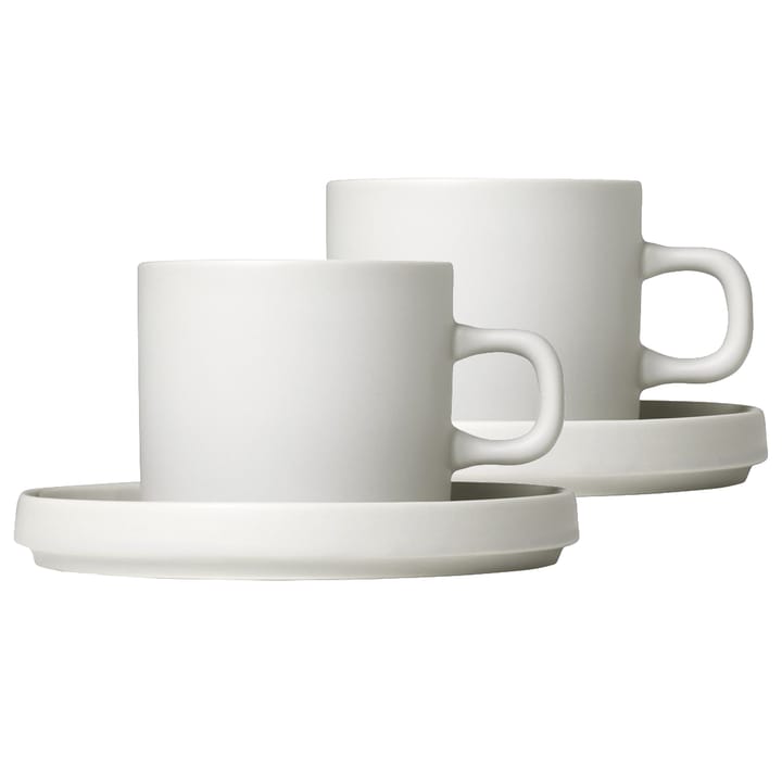 Pilar Kaffeetasse  2er Pack - Moonbeam - blomus